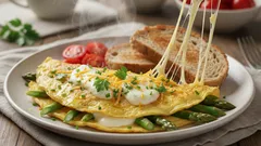 Omelett med sparris på 10 minuter: en lätt frukost som verkligen mättar